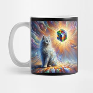 Cat and cube Mug